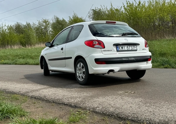 Peugeot 206 cena 10455 przebieg: 235000, rok produkcji 2011 z Wieliczka małe 92